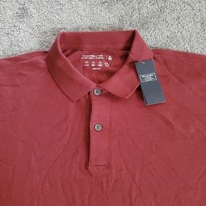 Abercrombie Fitch Shirt Mens Extra Large Red Polo Golf Outdoor Don't Sweat It